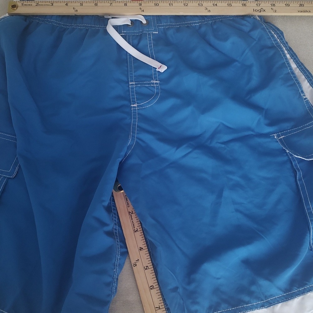 Ingear Mens Blue Cargo Swim Trunks Board Shorts Mesh Lining Size XXL MS1